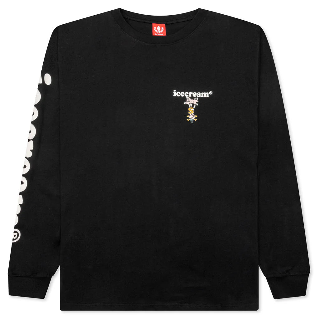 No Flakes L S Knit Black