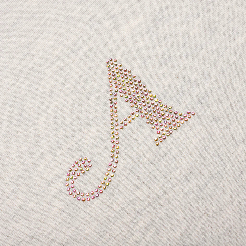 Dice Rhinestone Hoodie Heather Grey
