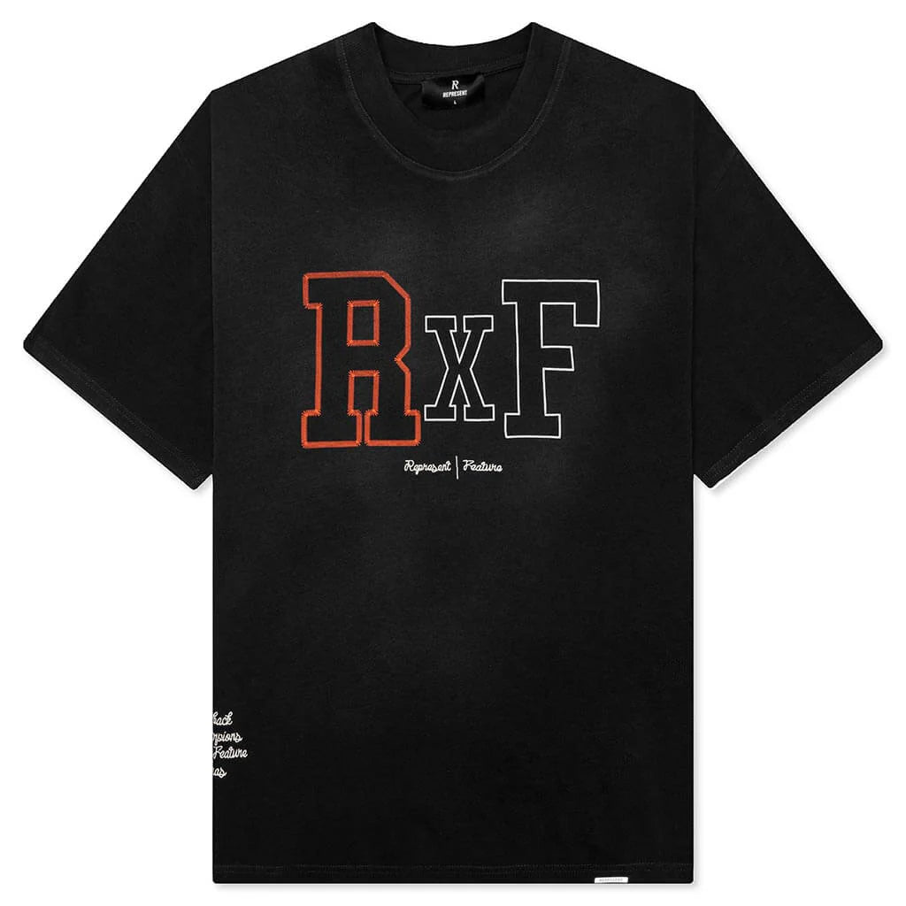 Feature x Represent Champions T Shirt Stained Black