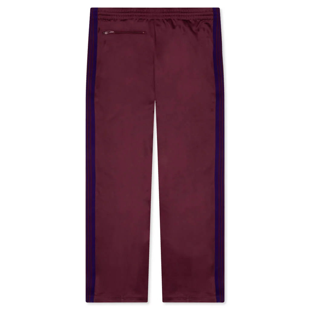Track Pant Poly Smooth Wine