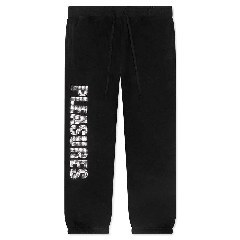 Rhinestone Impact Sweatpants Black