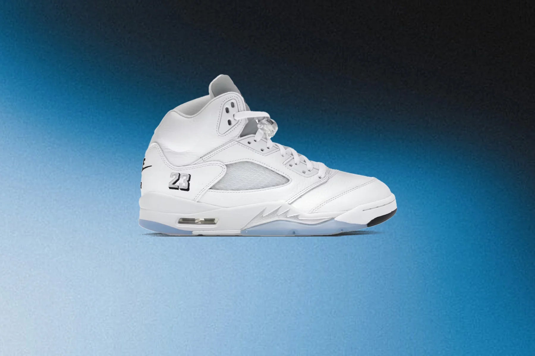Air Jordan 5 Retro White Metallic White Black Metallic Silver