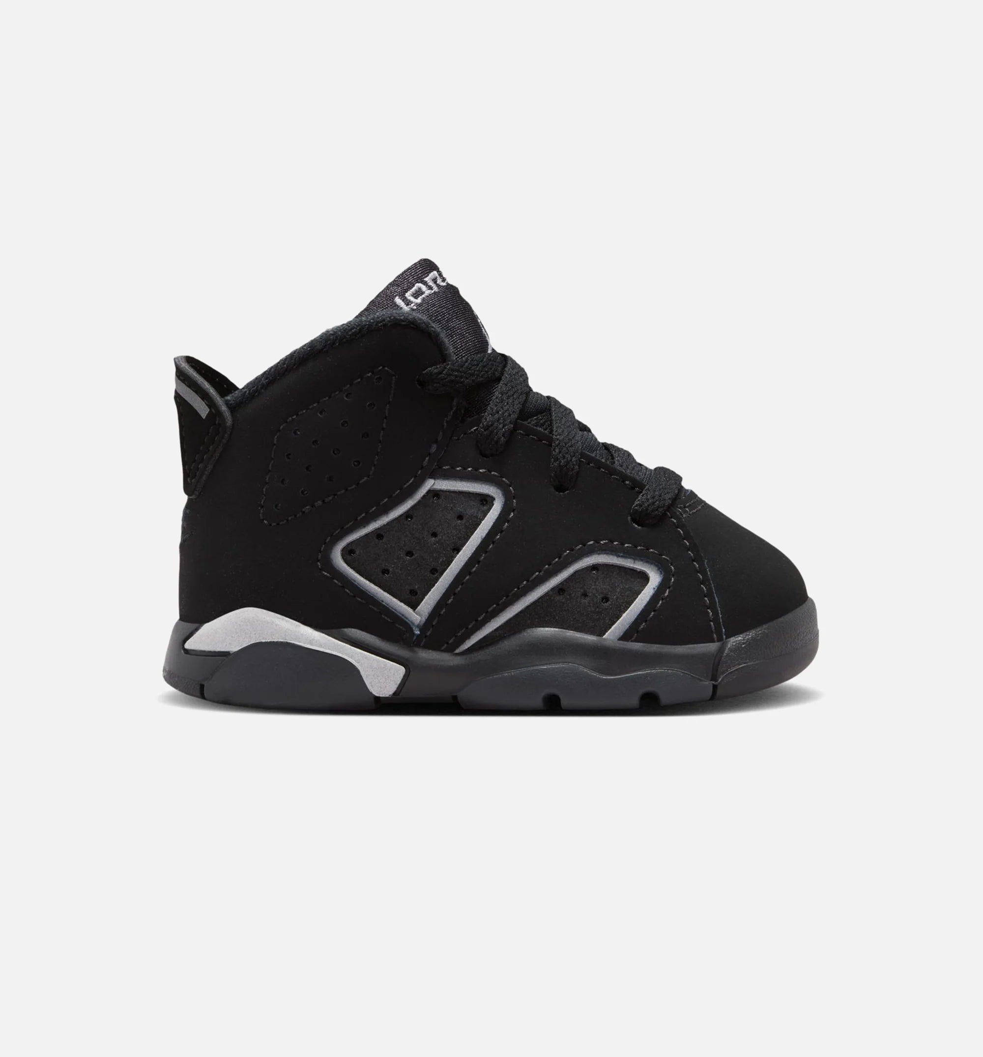 Air Jordan 6 Retro Cap Gown Infant Toddler Lifestyle Shoe Black Reflective Silver Black Free Shipping