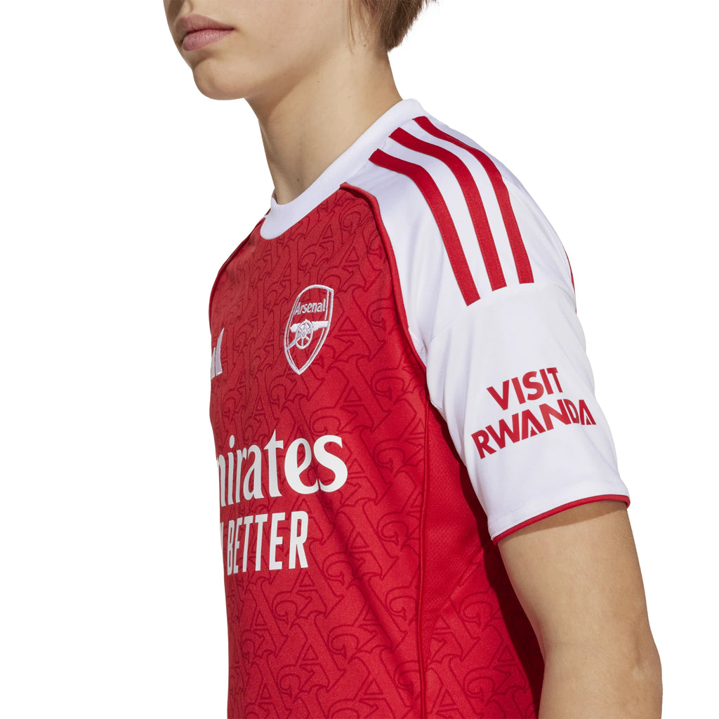 adidas Youth Arsenal Home Jersey 25 26 Scarlet White