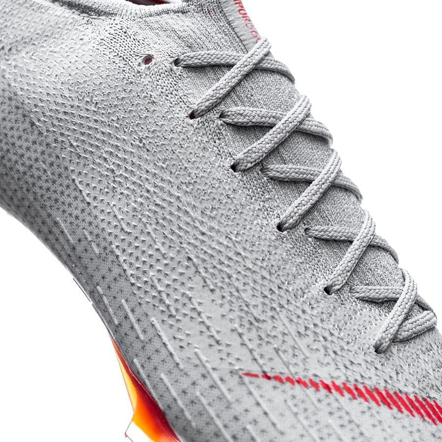 Nike Mercurial Vapor 12 Elite FG Firm Ground Mens Soccer Cleats Concrete Wolf Grey Light Crimson