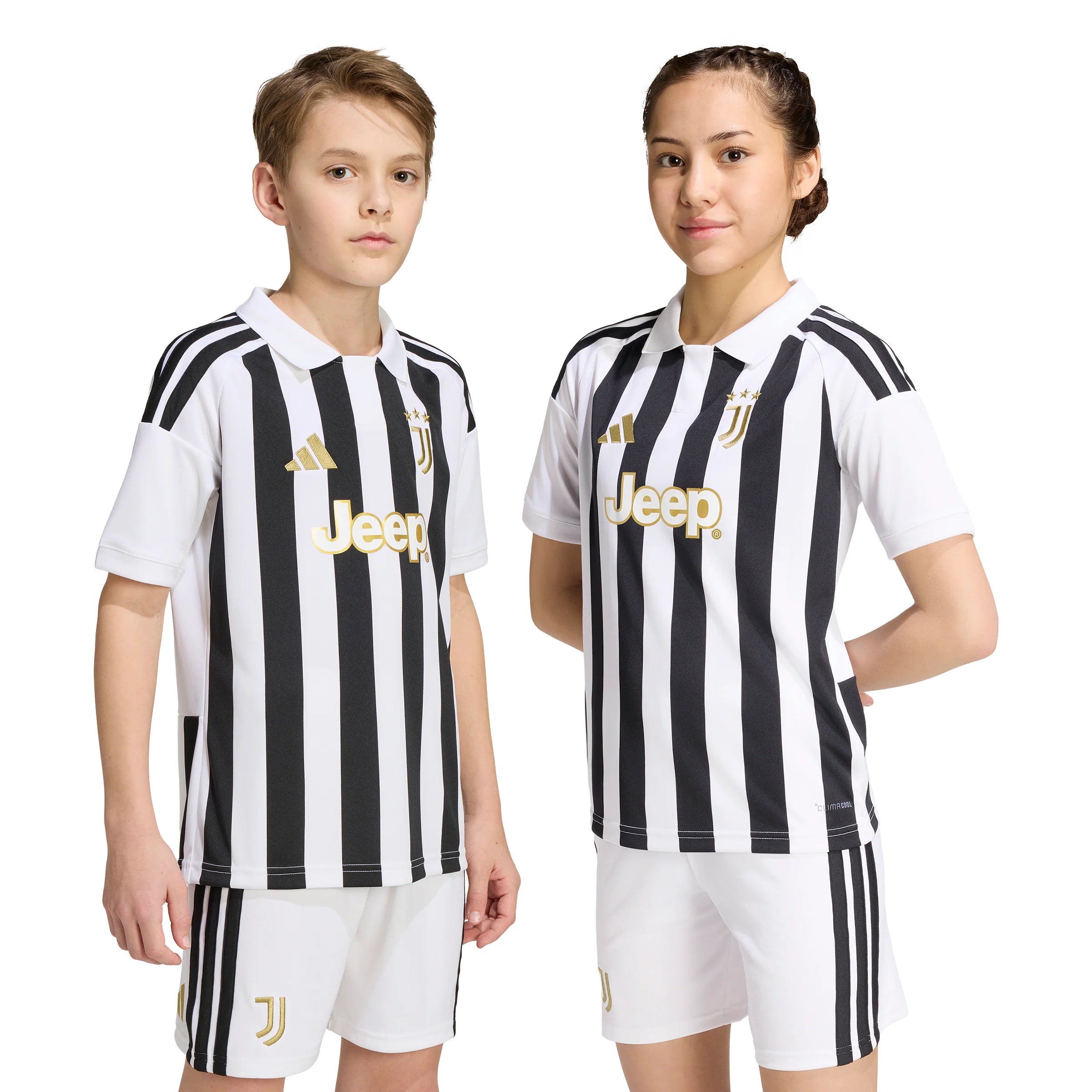 adidas Juventus Home Youth Soccer Jersey 26 27 White Black
