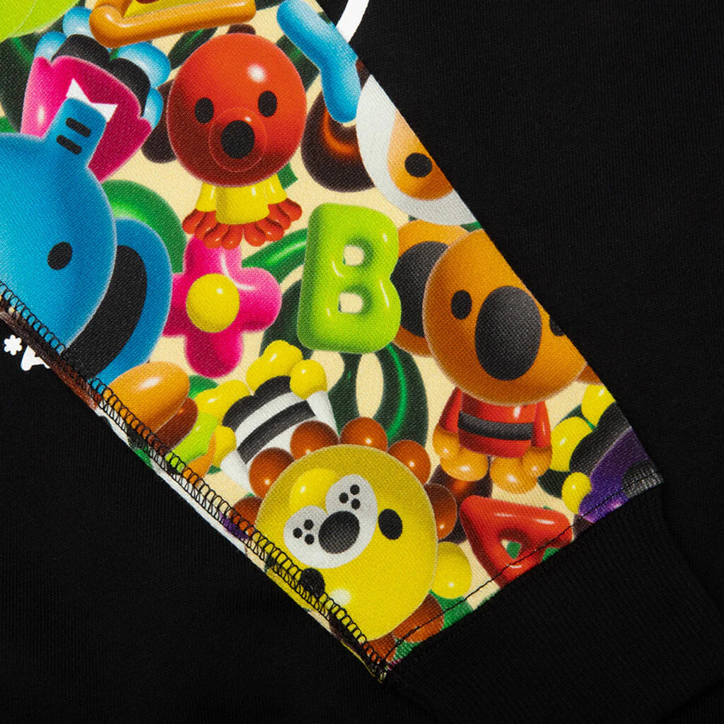 Kids 3D Milo All Friends Crewneck Sweatshirt Black