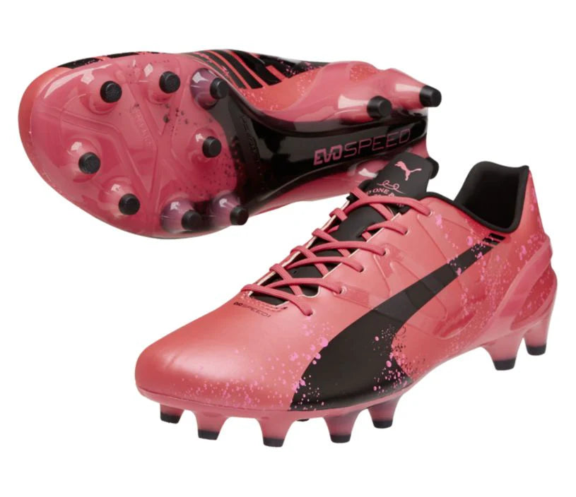 PUMA Evospeed 13 FG Firm Ground Soccer Cleats Camelia Pink
