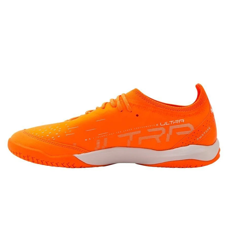 PUMA Ultra Ultimate Court Indoor Soccer Shoes Ultra Orange White Blue Glimmer