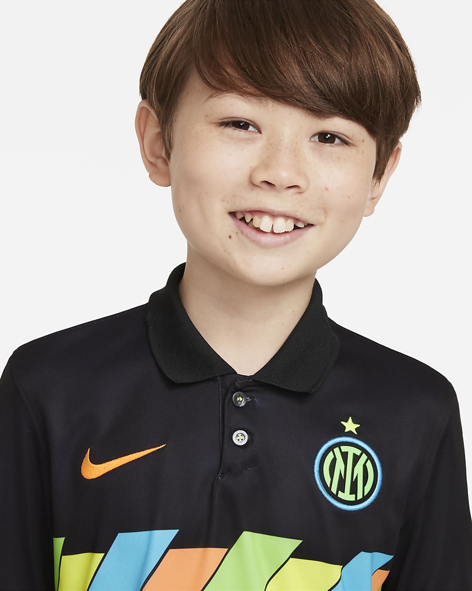Nike Inter Milan Third Youth Jersey 22 Black Orange