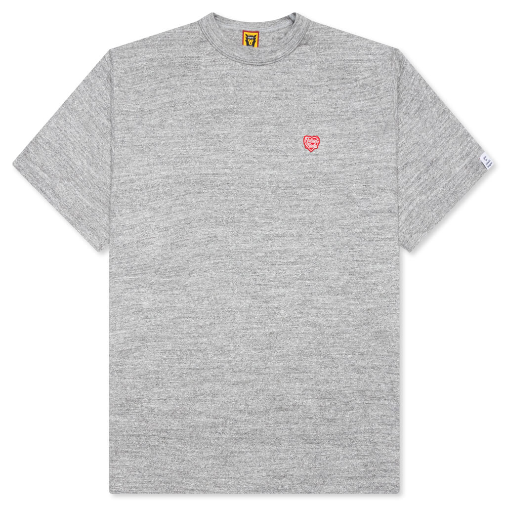 Heart Badge T Shirt Grey