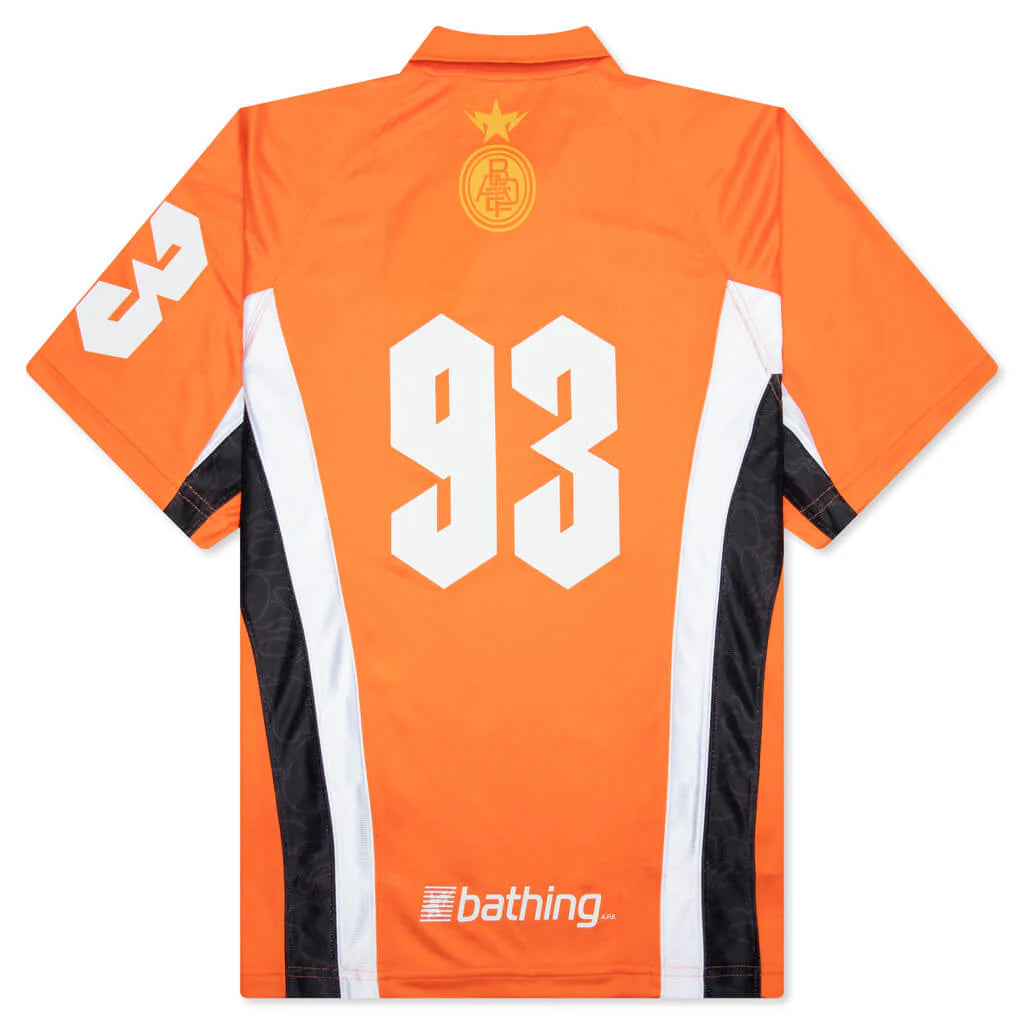 Multi Logo Relaxed Fit Soccer Jersey Orange